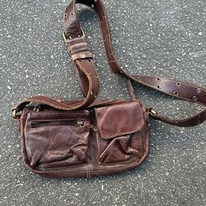 Free people Brown Leather Men's Crossbody Bag